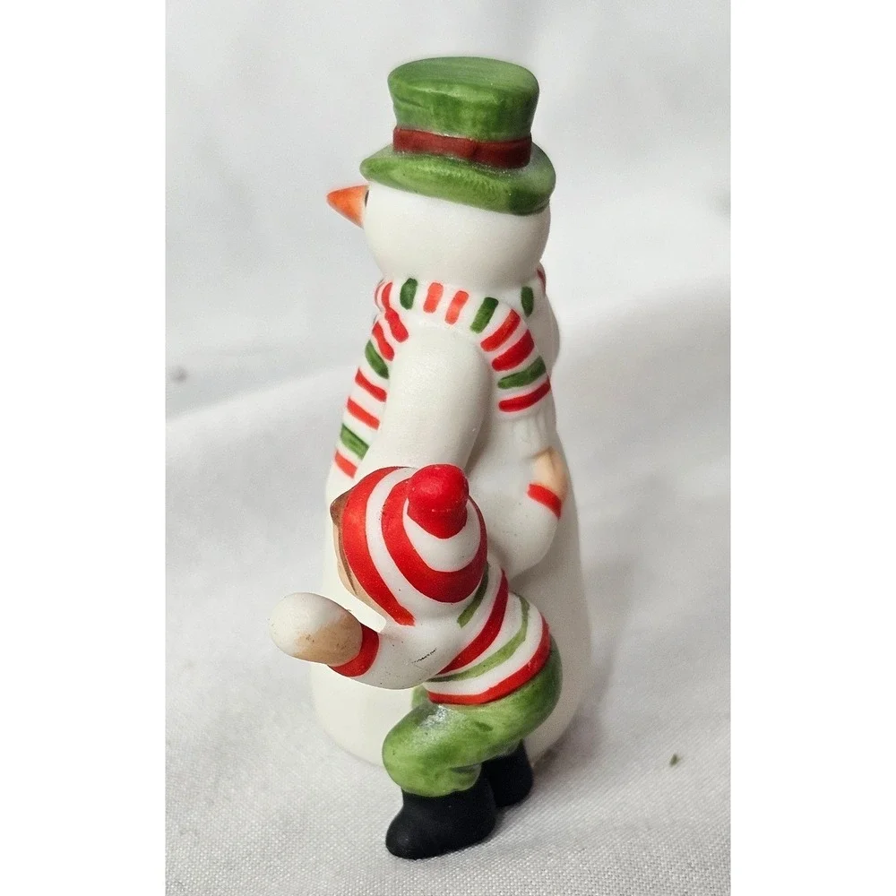 VTG G.Z.L. Snowman Figurine 2.75in White Vintage 1986 Ceramic Child Winter Decor